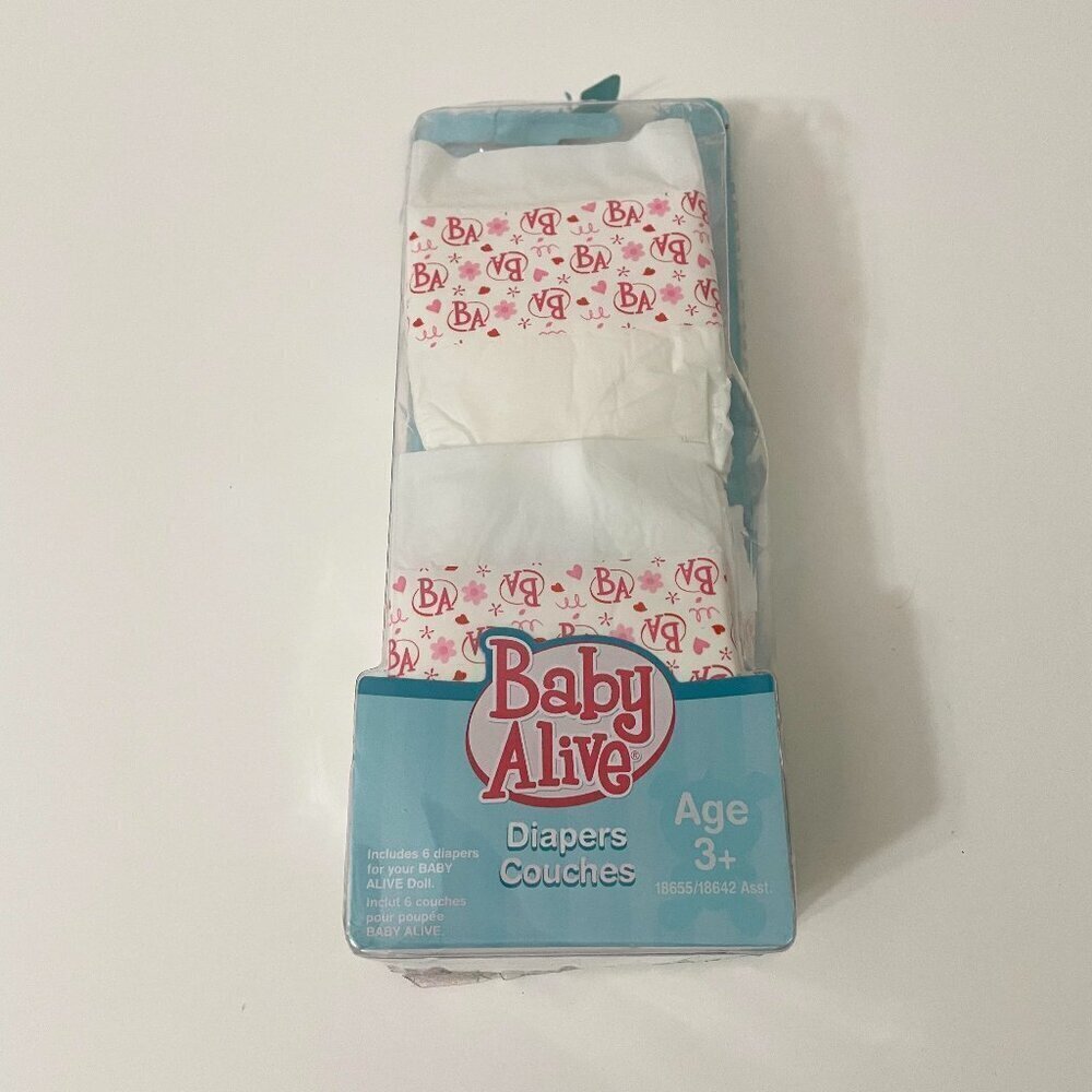 Baby Alive Doll Diapers 5 Diapers Open Box